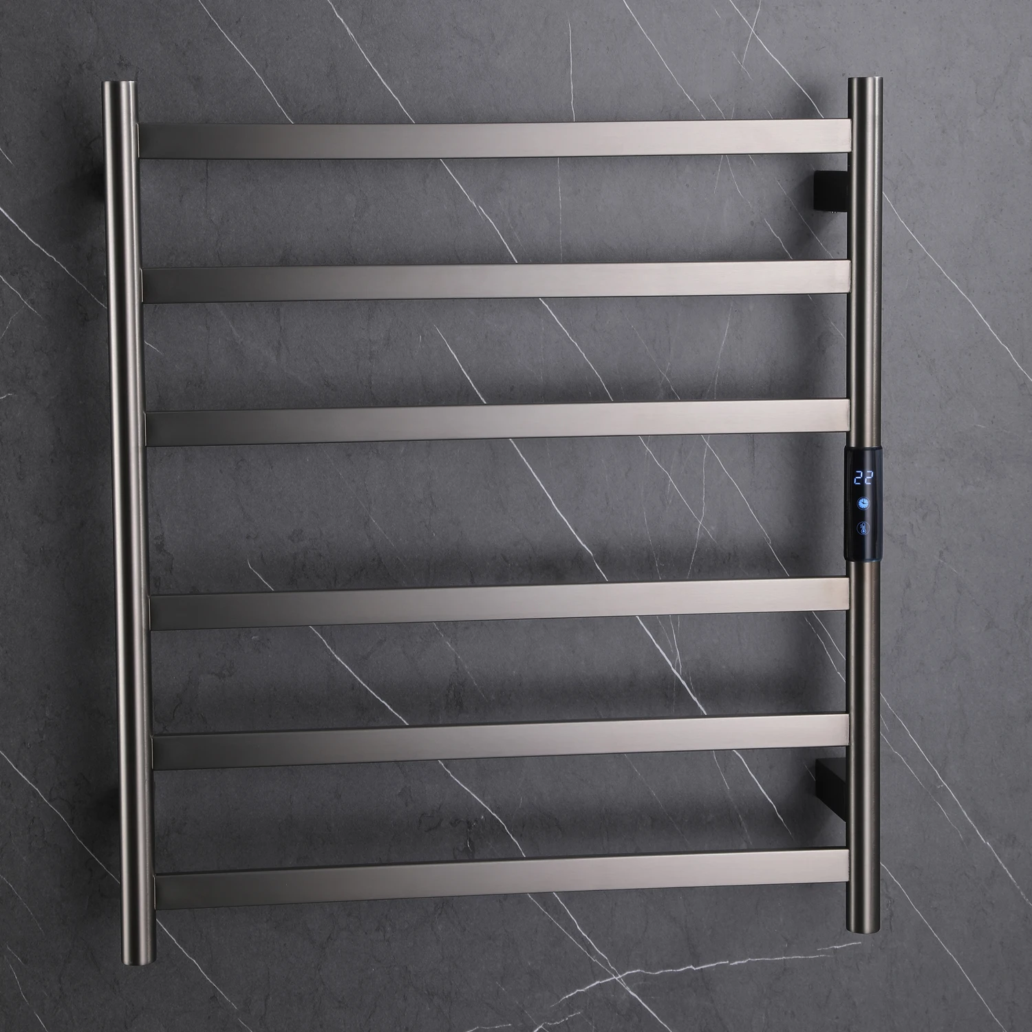 المهنية المنزل جدار جبل الحمام 6 أشرطة تسخين كهربائي قضيب تعليق المناشف الرف للفندق