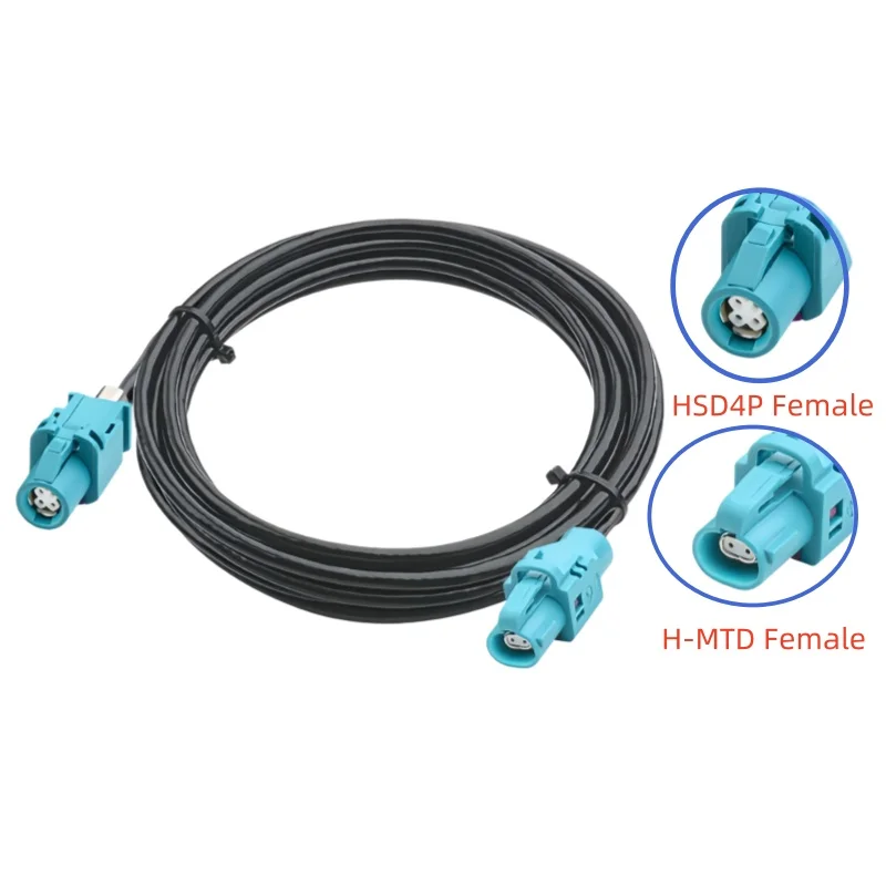 HSD 4P female to Rosen H-MTD female jack Car Gigabit Ethernet Cable Transfer Cable Transfer Cable