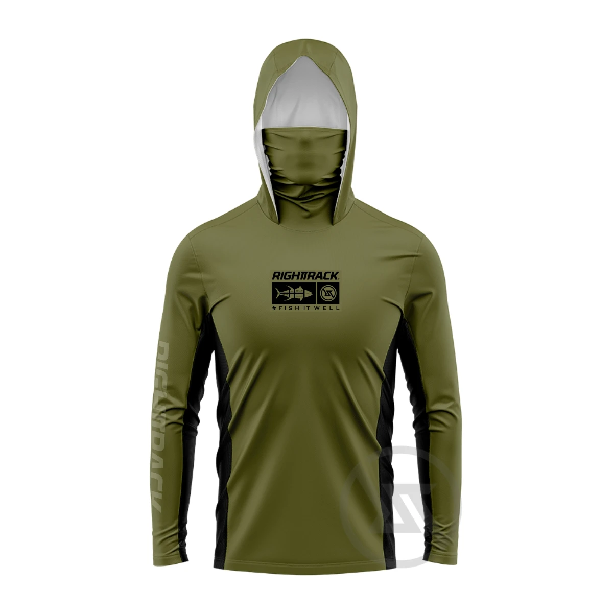 Hot RT Fishing Hoodie Shirts with Mask Long Sleeve Sweatshirt UPF50+ Sun Protection Solid color Hiking Camping