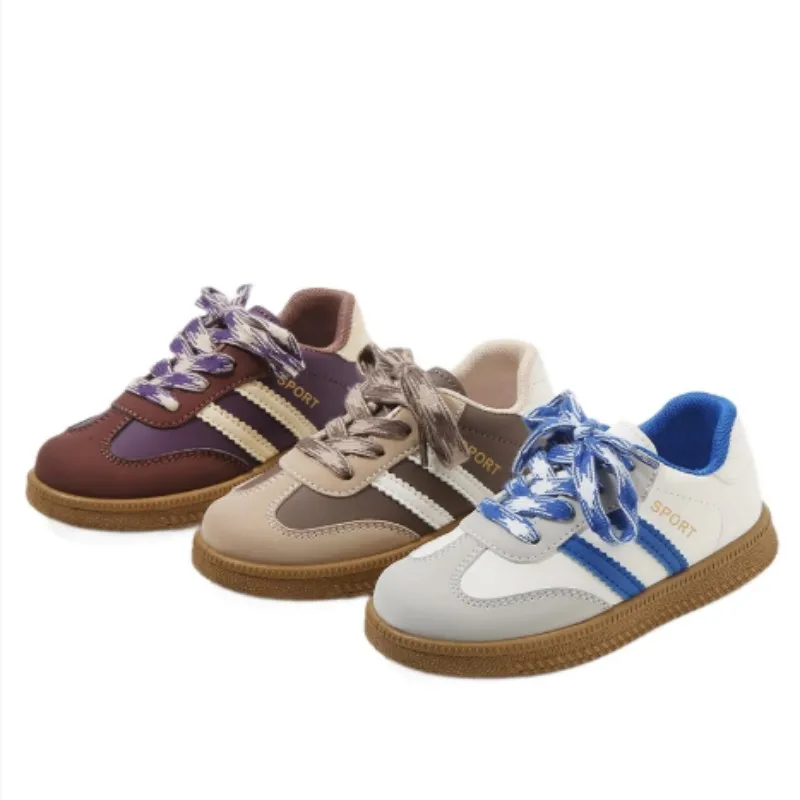 

Children's Sneakers Kids Fashion Design brown Non-slip Casual Shoes Boys Girls Hook Breathable Sneakers Toddler Outdoor Shoe