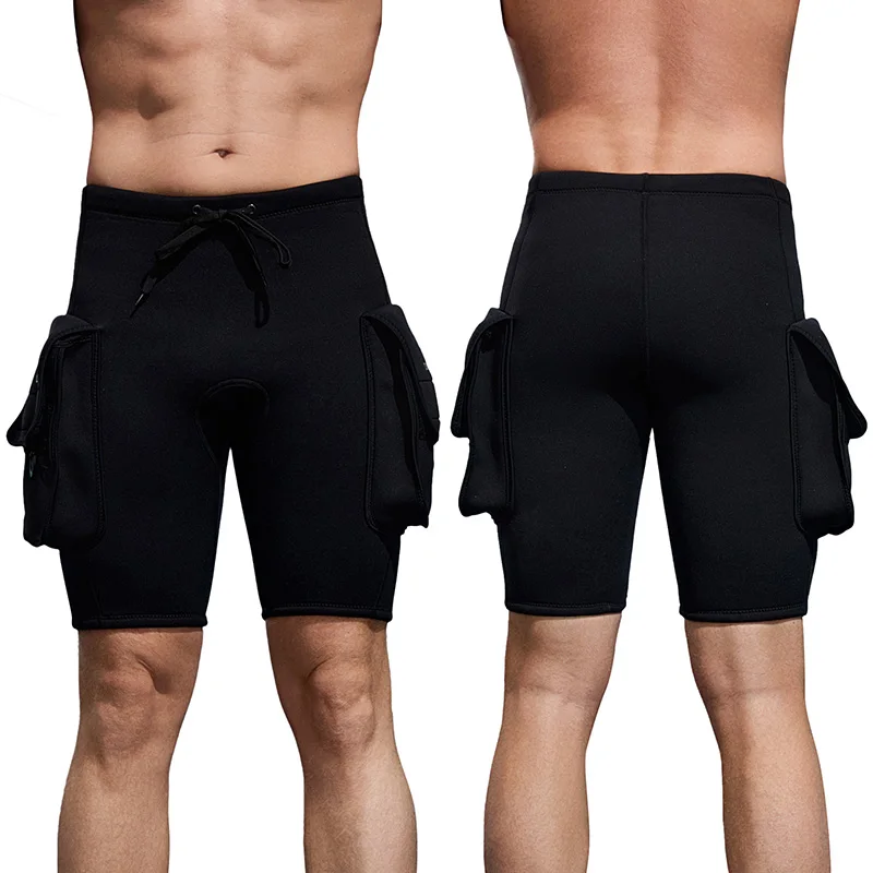 

Wholesale 3mm neoprene soft free wetsuit surf function shorts trousers tools large pockets