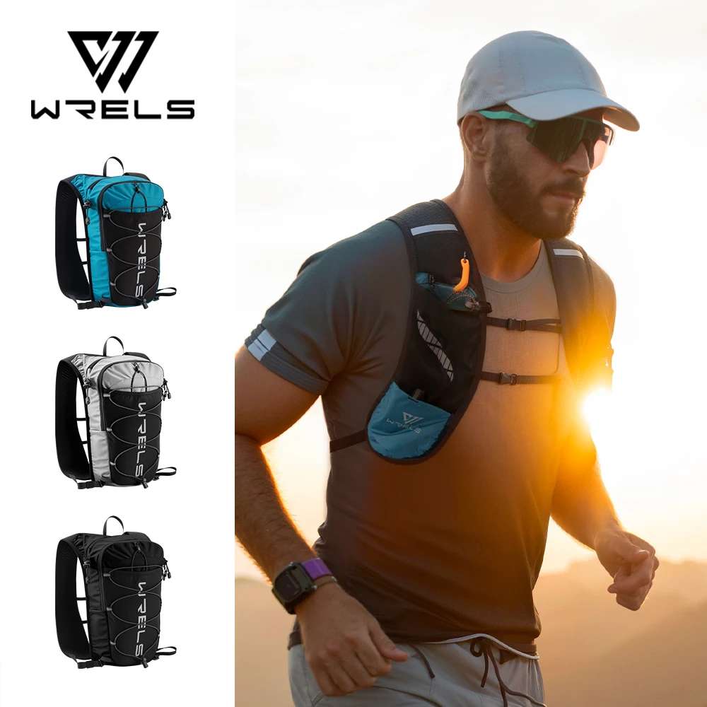 wrels-屋外トレイルランニングジョギングバックパック超軽量女性男性ランニングレース水分補給ベストランニングバッグマラソンハイキング用