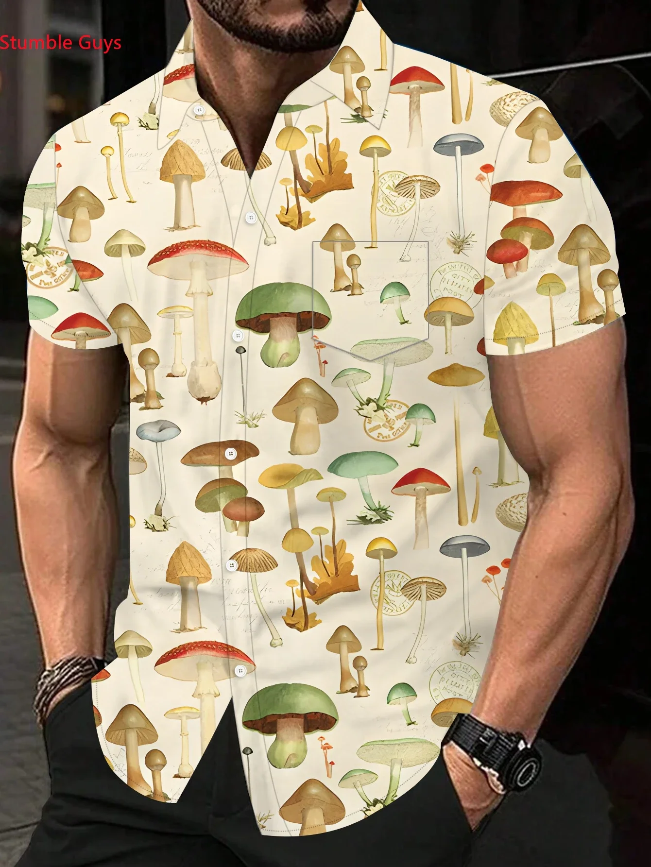 Summer High Street Graphic Print Men's Hawaiian Shirt Man Short Sleeve Casual Fashion Urban Style Party Beach Tops