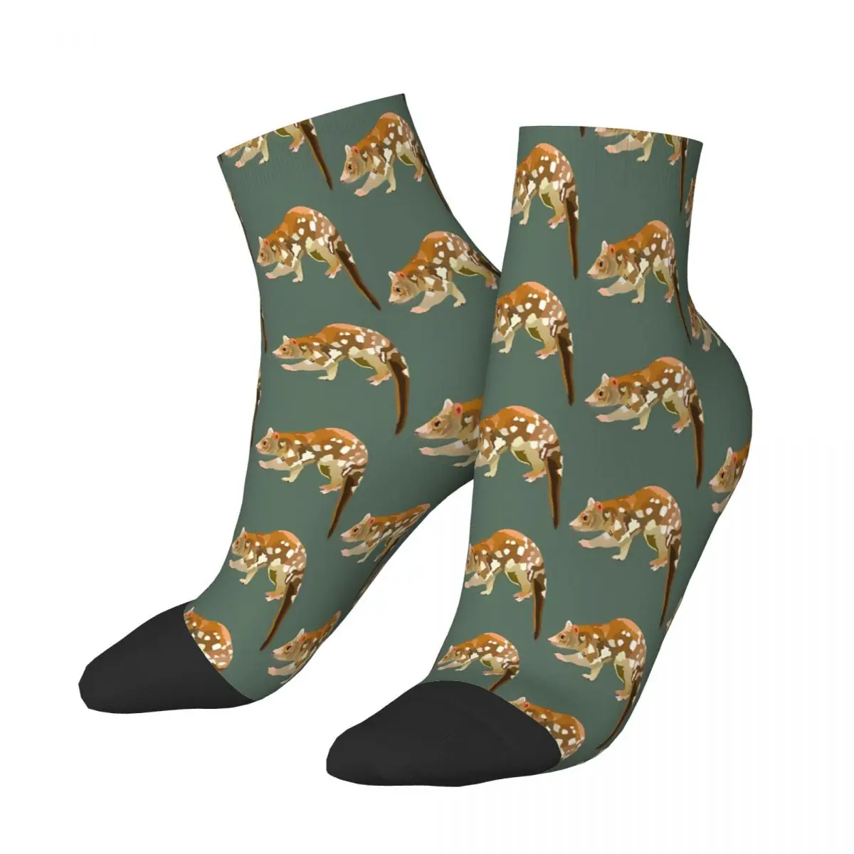 T Is For Tiger Quoll Ankle Socks Male Mens Women Winter Stockings Polyester