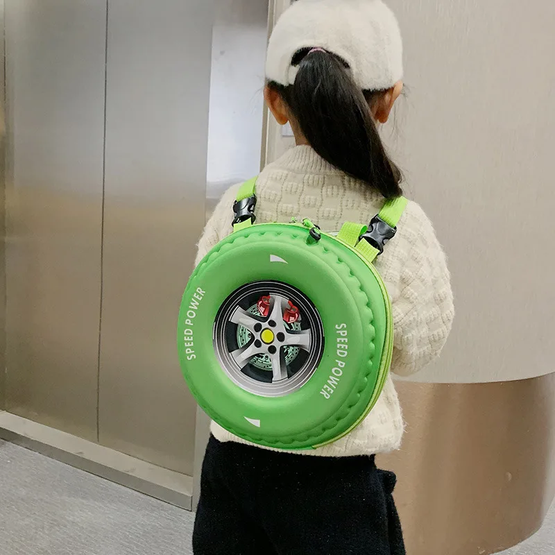 

Lovely Kids Small Backpack 3D Car Tire Children Schoolbag EVA Wheel Kindergarten Bag Age 3-5 Boy Girl Toddler Kawaii School Bag