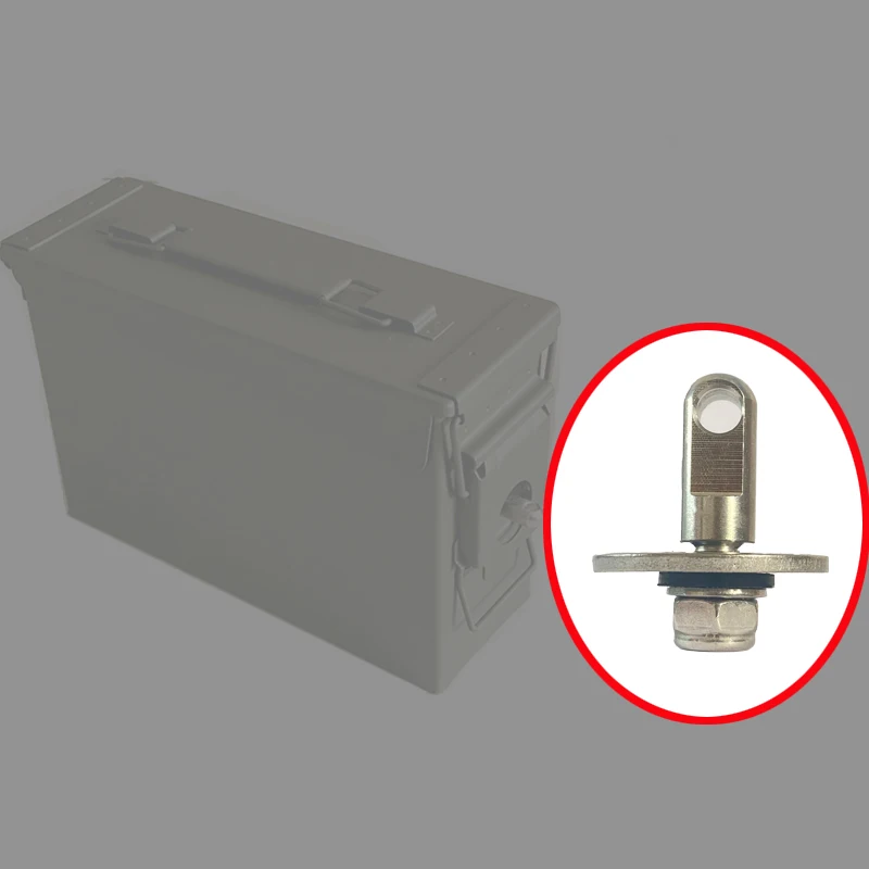 Gun Lock Hardware Kit For 50 Cal Ammo Box Can Steel Ammunition Gun Safe Box 40mm Bullet Storage Military Army Case Bolt Set