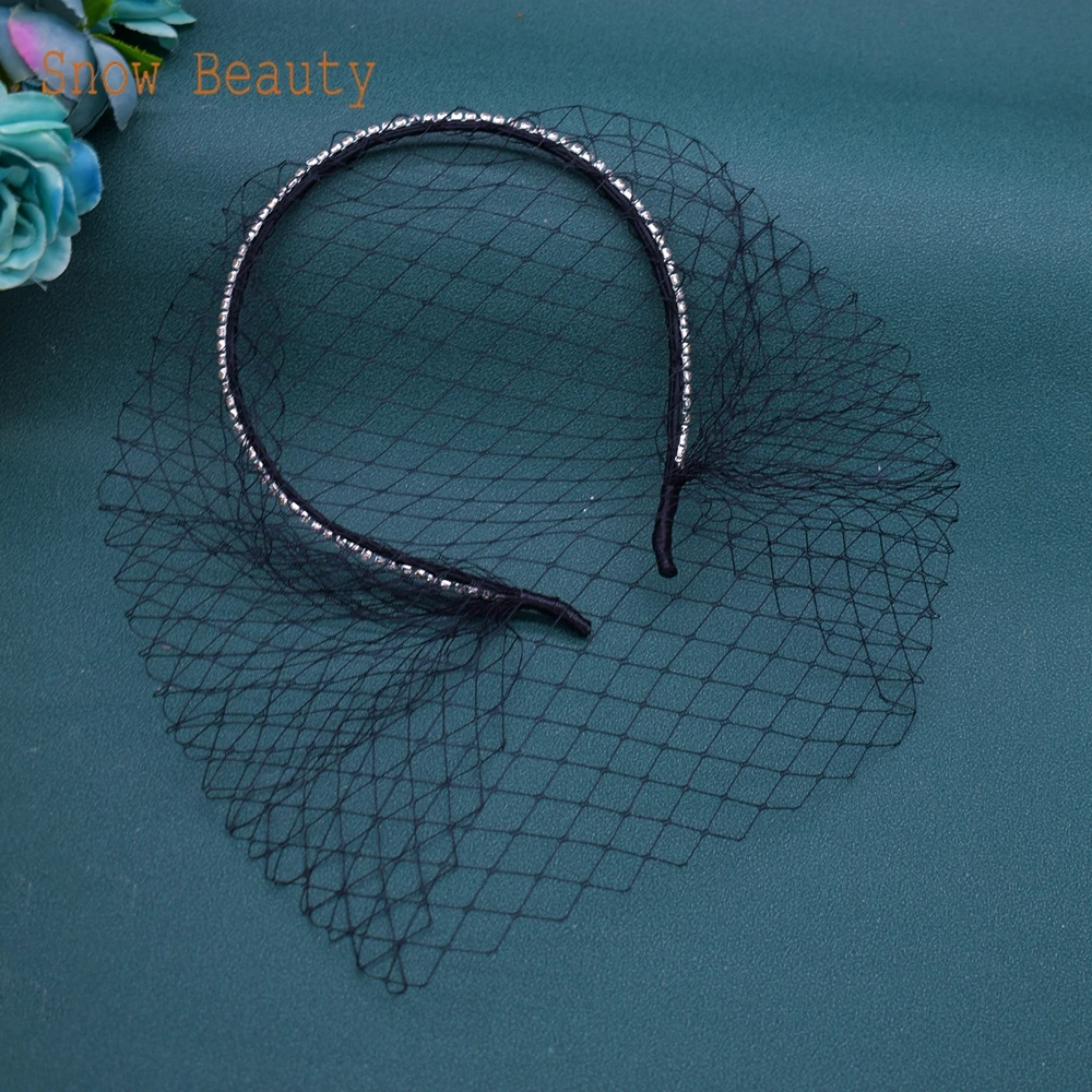 JM21 Short Blusher Wedding veil Birdcage Veils Fascinator Hat for Wedding Party Face Veil Elegant Wedding Accessories for Bride