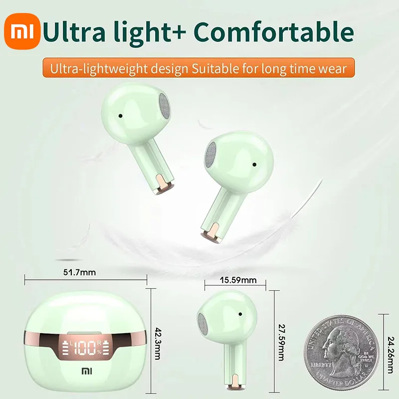 XIAOMI-auriculares inalámbricos J97 con Bluetooth 5,2, dispositivo de audio con pantalla LED, Control táctil, llamada HD, deporte, videojuegos, con