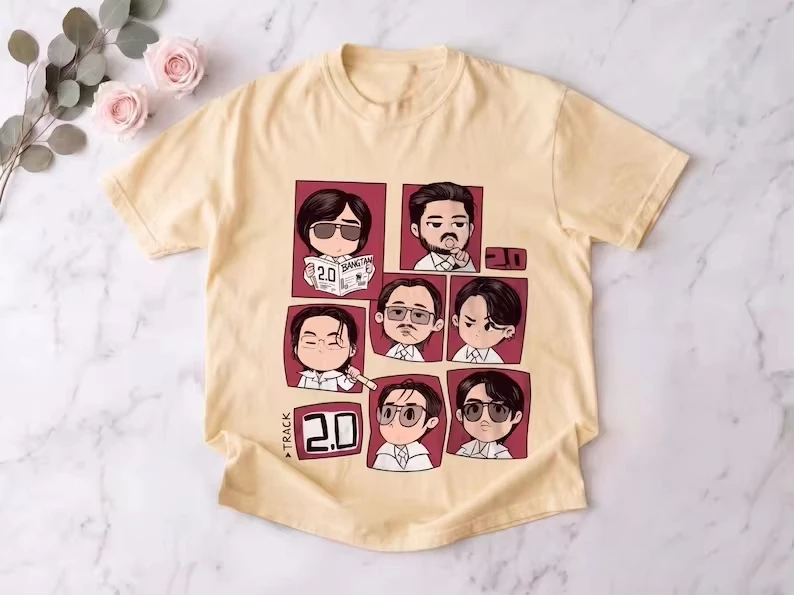2026 Sommer K-Pop Koreanische Boyband Q-Version Charakter-T-Shirt 100% Baumwolle Unisex Hochwertiges Y2K Mode-Shirt für Herren und Damen – Detail 5