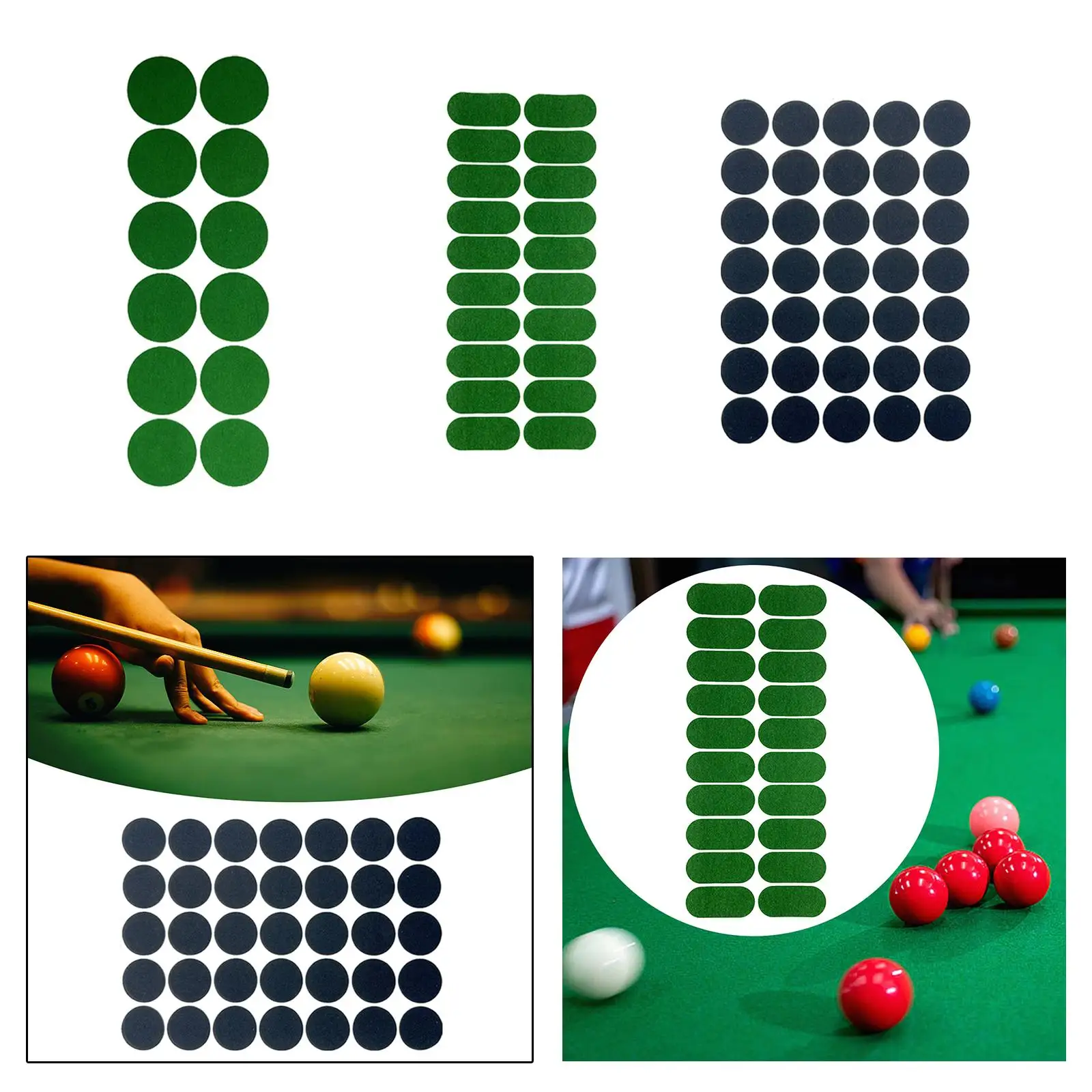 

Tablecloth Maintenance Cloth Repair Stickers Billiard Precision Point Spots Strong Adhesive for Pool Table Restoration