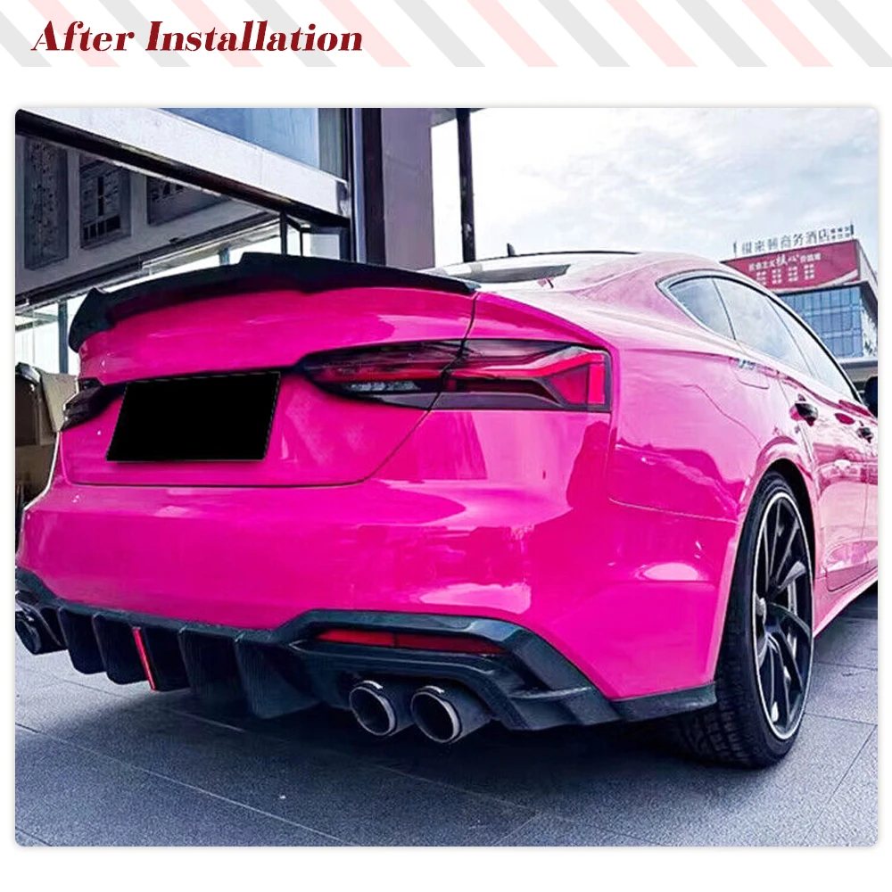 Car Rear Trunk Boot Racing Wing Carbon Fiber Spoiler For Audi A5 Sline S5 Coupe Sedan 2017-2022 B9 Rear Trunk Spoiler Wing