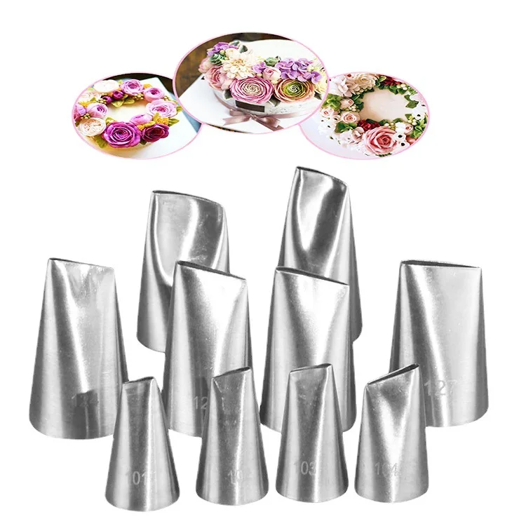 Useful Rose Petal Nozzles Stainles Steel Pastry Nozzle Fondant Cake Decorating Nozzle Confectionery Icing Piping Tip Baking Tool