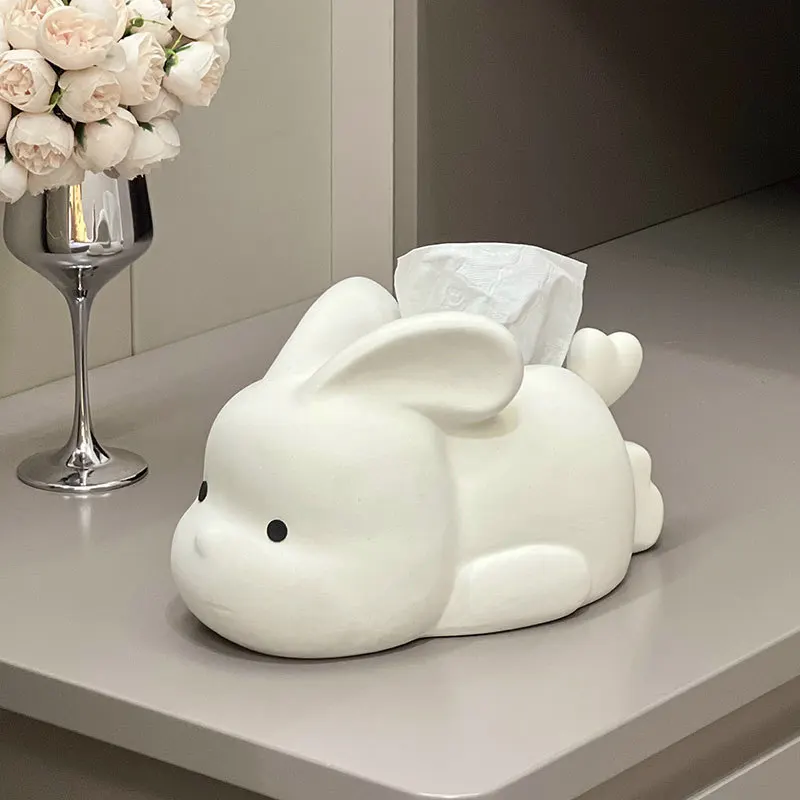 Ceramic tissue box living room home decoration table box paper towel box