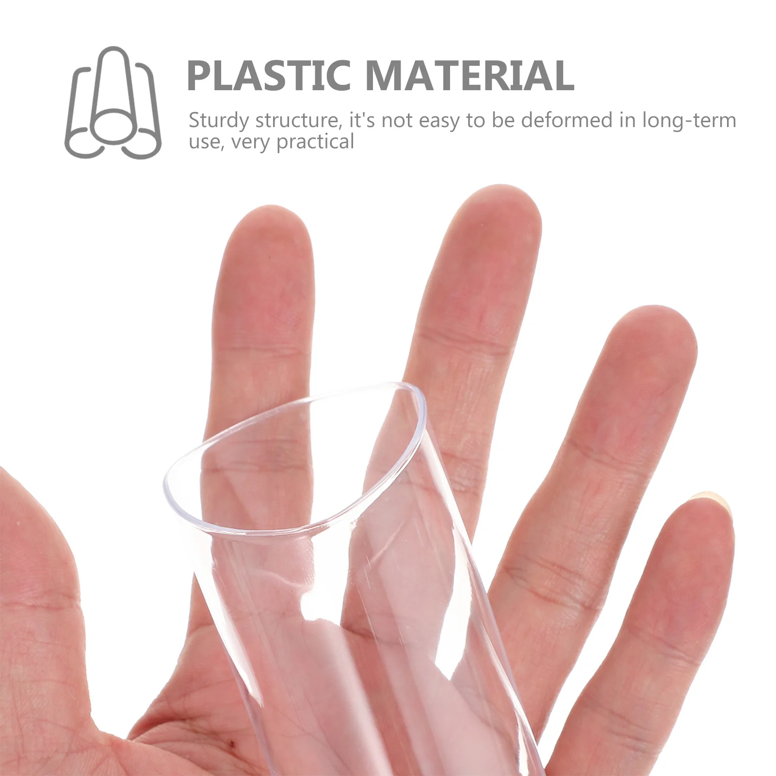 

1Set Premium Dessert Supply Plastic Pudding Mousse Cups Sturdy Waterproof Design for Home Office Hotel Easy to Store and Clean