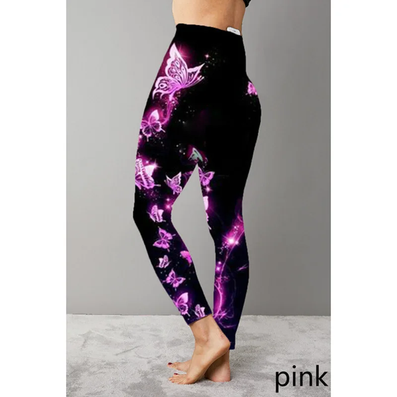Fashion Butterfly Pattern Women's Leggings 3D Printed Trousers Polyester Spandex Stretch Elastic Waist Fall Winter Streetwear