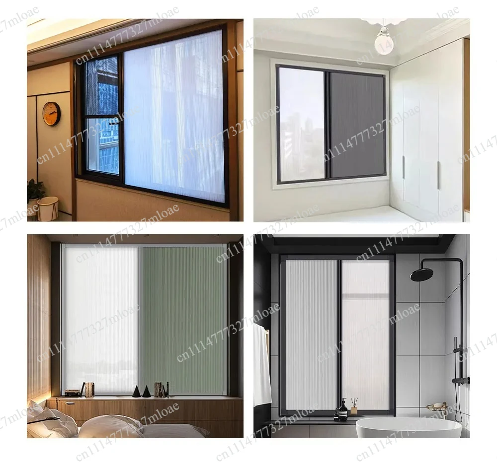 Complete Blackout or Light Filtering Cellular Fabric Honeycomb Blinds Cordless Sliding Honeycomb Curtain with Frame for Windows