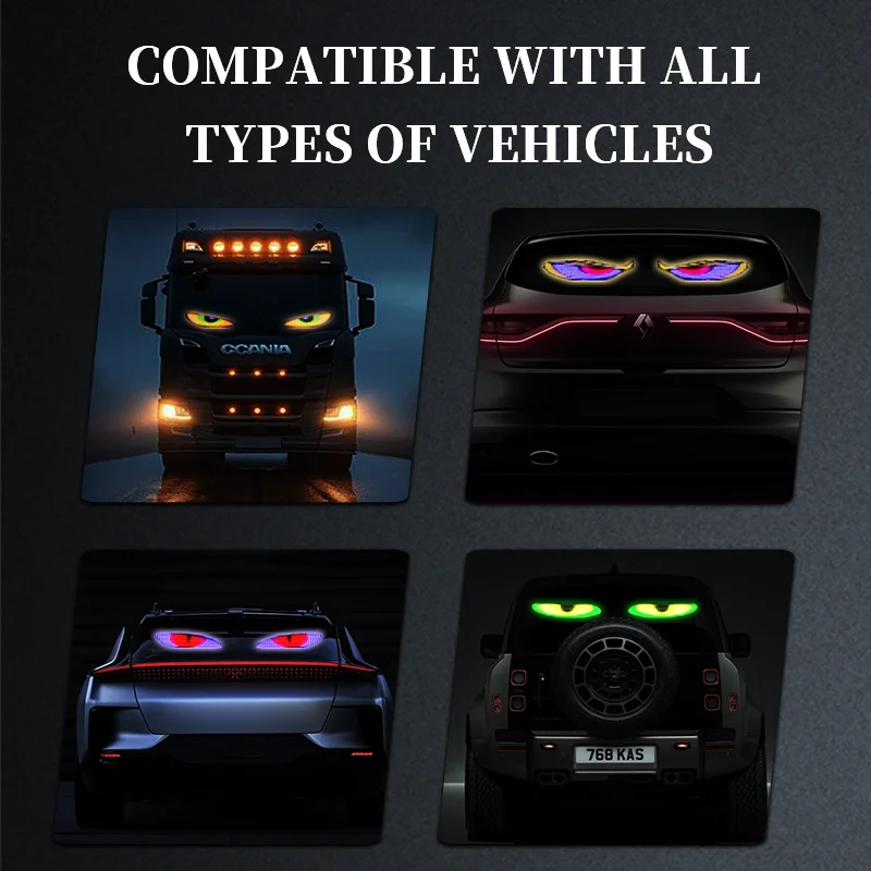 عيون الشاحنة مصفوفة بكسل لوحة عرض شاشة مرنة سيارة الكتابة على الجدران التمرير النص الرسوم المتحركة متجر تذكير ضوء شاحنة كبيرة الخفيفة