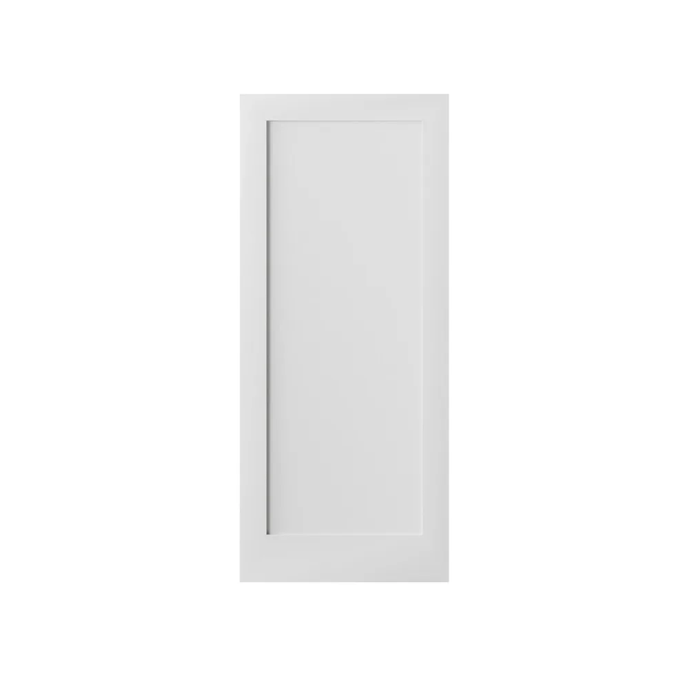 1-panel Shaker Solid Core White Primed Interior Door Sliding Barn Door