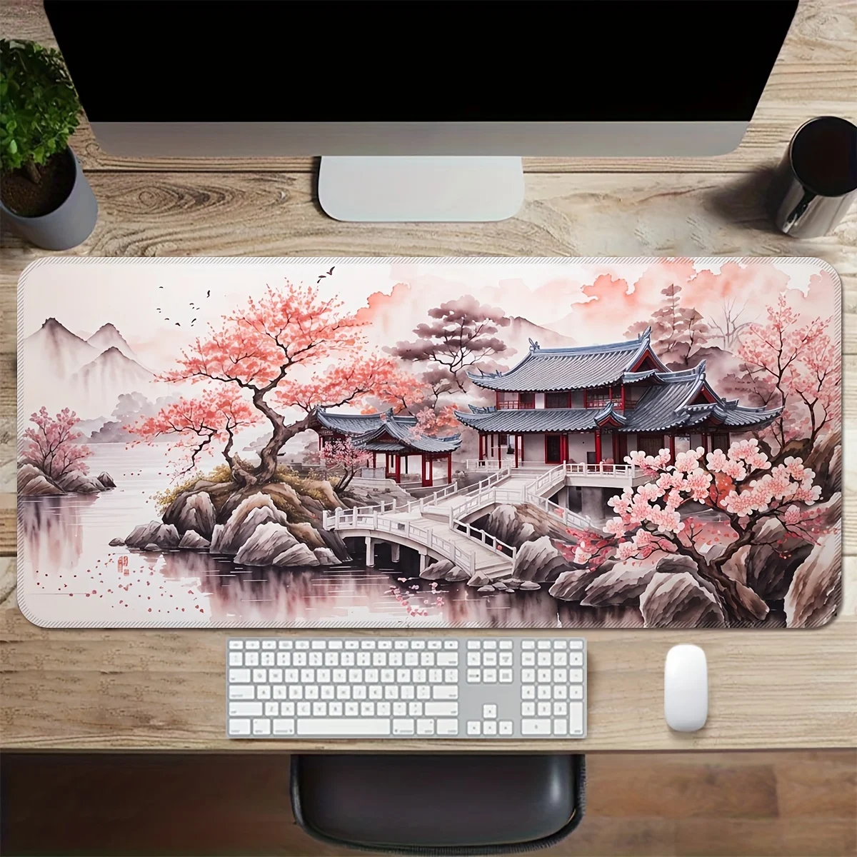 CIFBUY Extra Large Gaming Mouse Pad Rubber Base, Stitched Edges, Washable Desk Mat for Office Esports Workstation