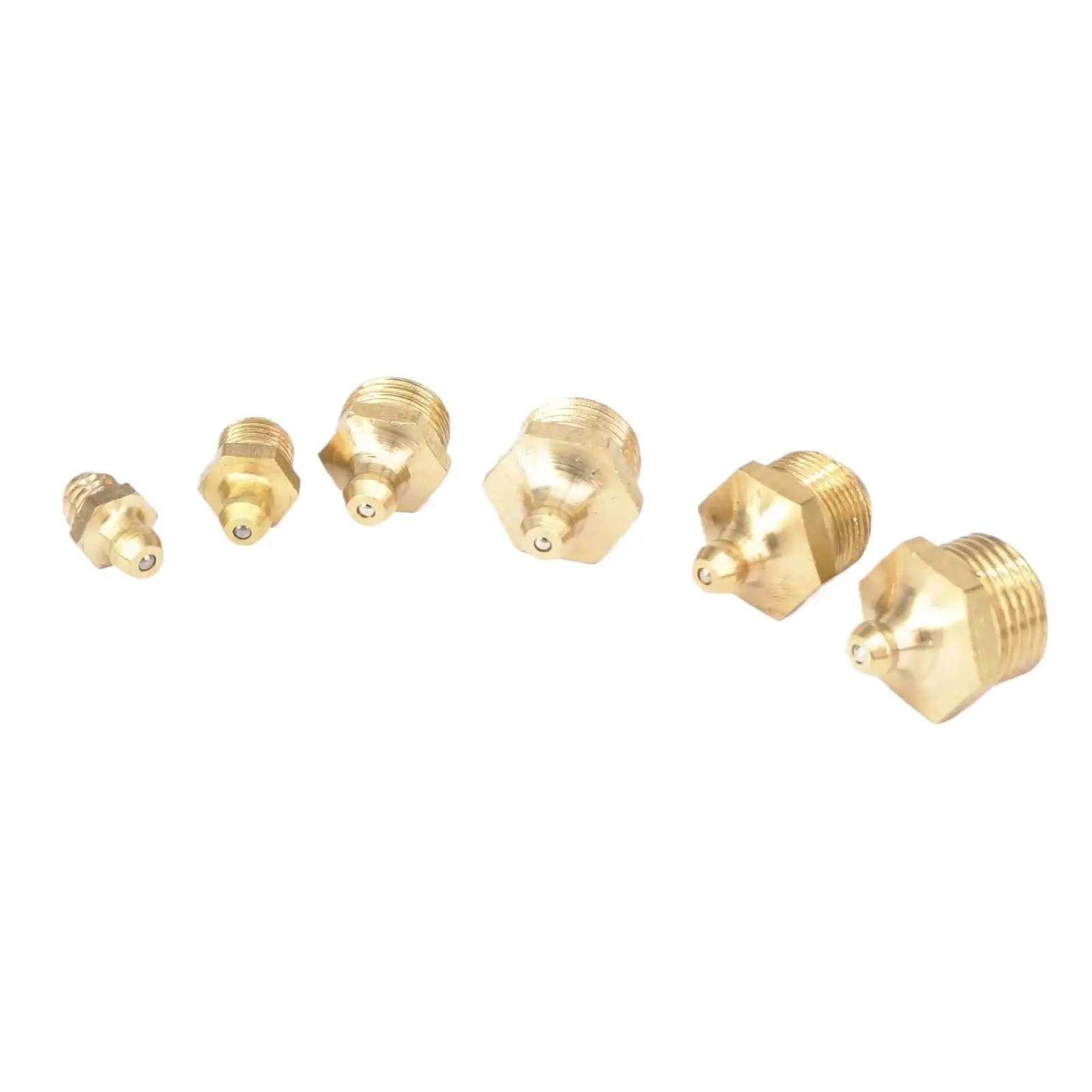 M4 M5 M6 M8 M10 M12 M14 M16 M18 M20 Metric Male Thread Taper Straight Brass Grease Zerk Nipple Fitting For Grease Gun