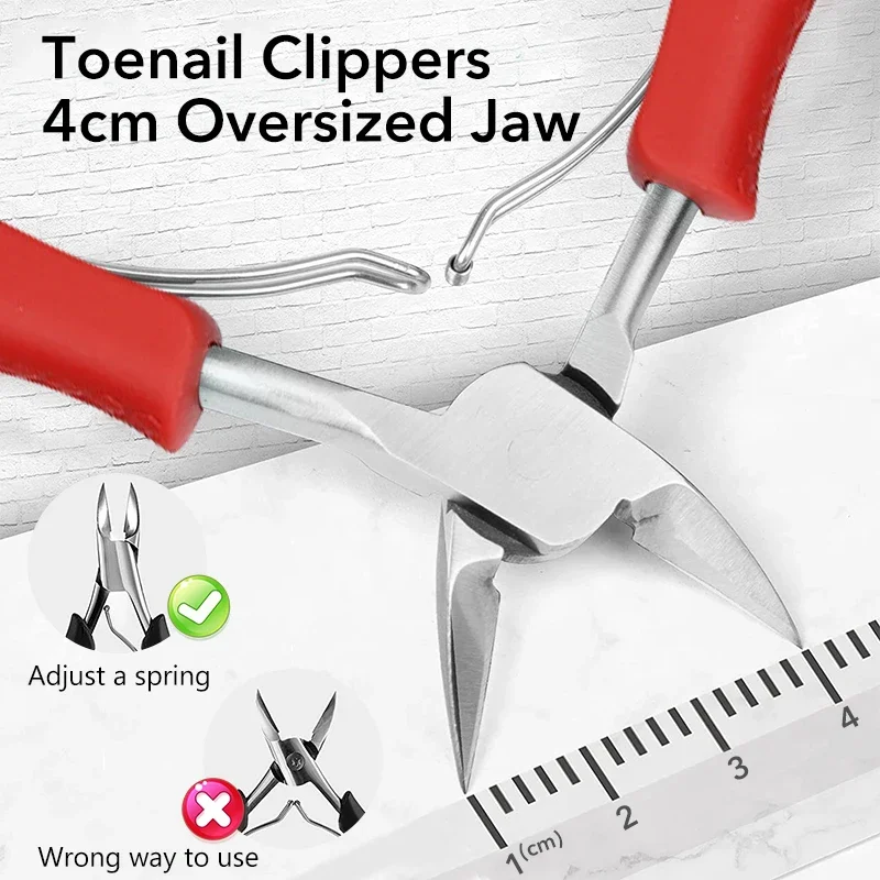 Toe Nail Clippers Nail Correction Thick Ingrown Toenails Nippers Dead Skin Nail Art Pedicure Care Plier Cutter Scissor Tool