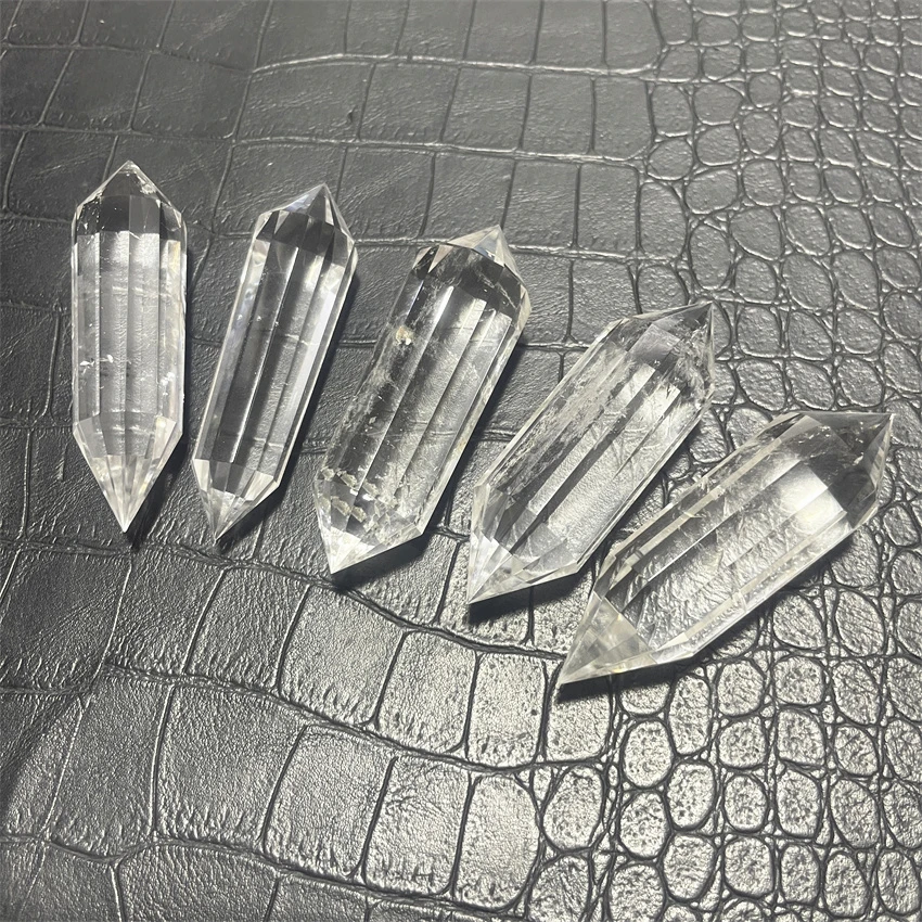 60-70mm Natural quartz crystal 12-sided white crystal magic wand square pointed chakra reiki healing natural stone magic wand