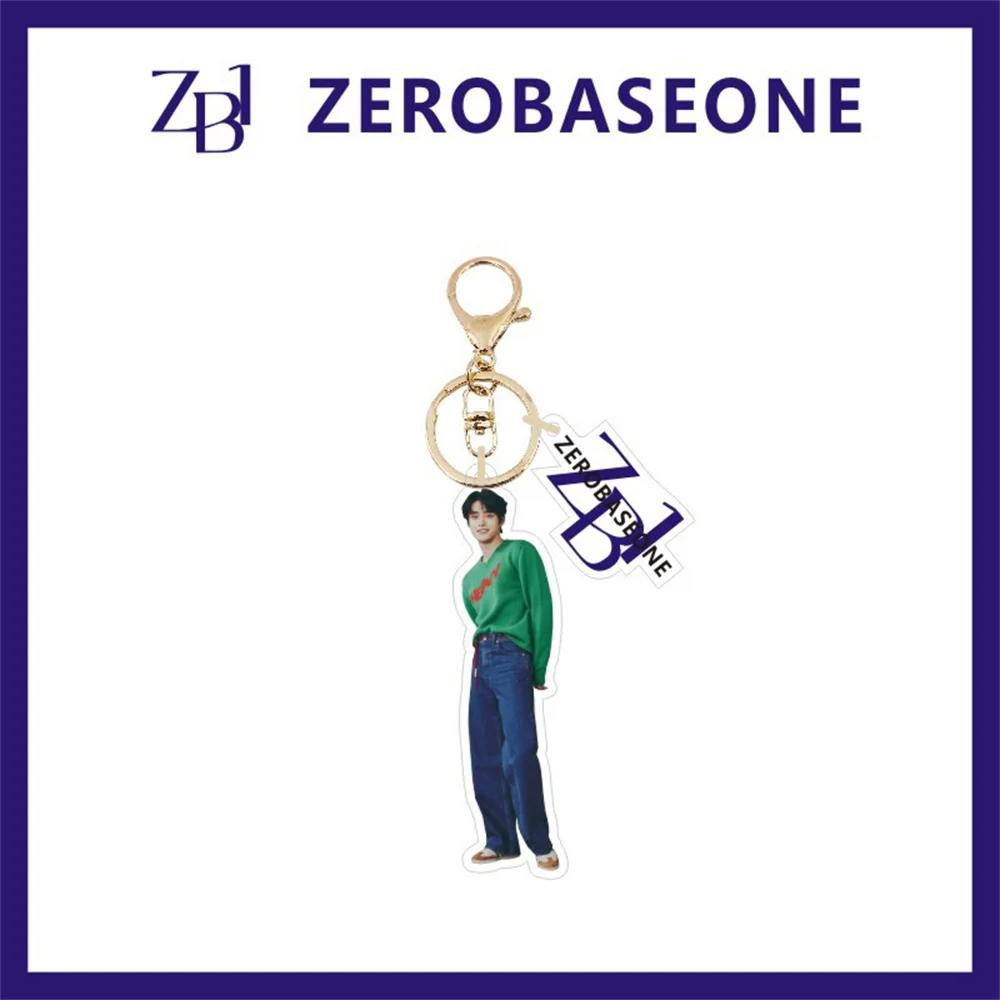 KPOP ZEROBASEONE Keychain 2Pcs/Set Transparent Acrylic Keyring Pendant Zhanghao Ricky Taerae Full-body Bag Accessories Fans Gift