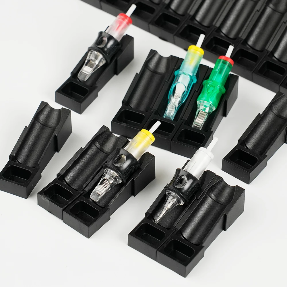 

40pcs Fine Plastic Neatly Arrange Tattoo Needle Cartridge Tray Easy Access And Organize for Tattooing