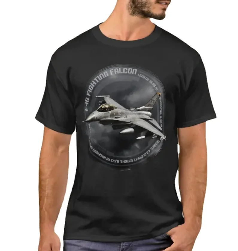 F-16 Fighting Falcon Multirole Fighter Aircraft T-Shirt. Summer Cotton Short Sleeve O-Neck Mens T Shirt New S-3XL