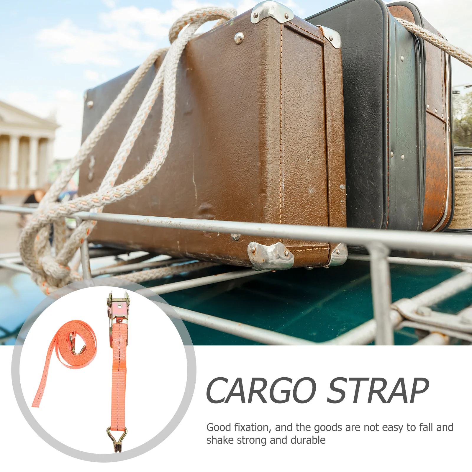 

1 set Truck Cargo Straps Heavy Duty Luggage Binding Belts For Car Motorcycle Storage Box Waterproof Load Securing Ropes