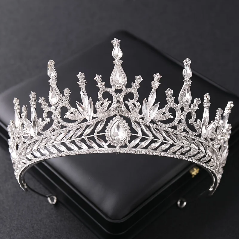 Baroque Crystal Crown Tiara Rhinestone Prom Princess Diadem Bridal Wedding Hair Accessories Jewelry Crown Tiara For Women Bride