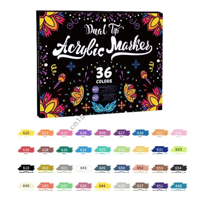 

Набор акриловых маркеров профессиональных цветов для художников, студентов, рисования, эскизов, поделок, практичный футляр для