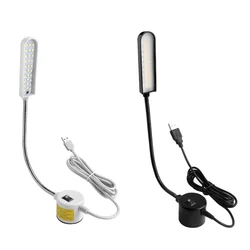 Luz Flexible para máquina de coser con cuello de cisne alimentada por USB, lámpara de trabajo de montaje magnético para banco de trabajo, taladro de torno, 20/30 LED