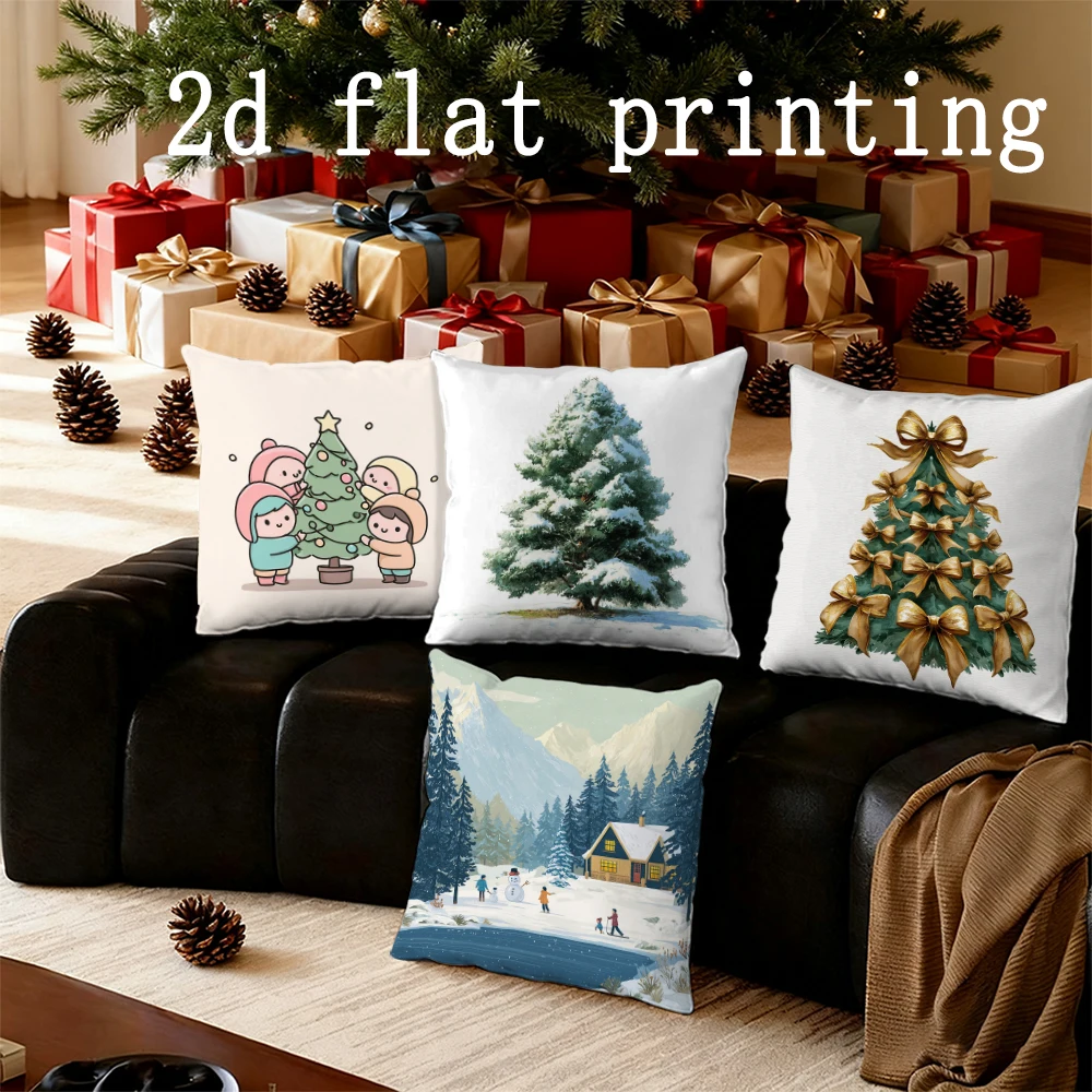 

Домашний декор, милые дети, украшение рождественской елки, подходит для дивана, спальни, автомобиля, наволочка, прямоугольная подушка для спины