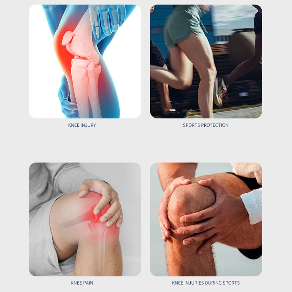 1 Stück professionelle Kniebandage mit doppelseitigen Stabilisatoren für Damen und Herren – Kompressionsunterstützung für ACL, verstellbare Träger zum Laufen – Detail 14