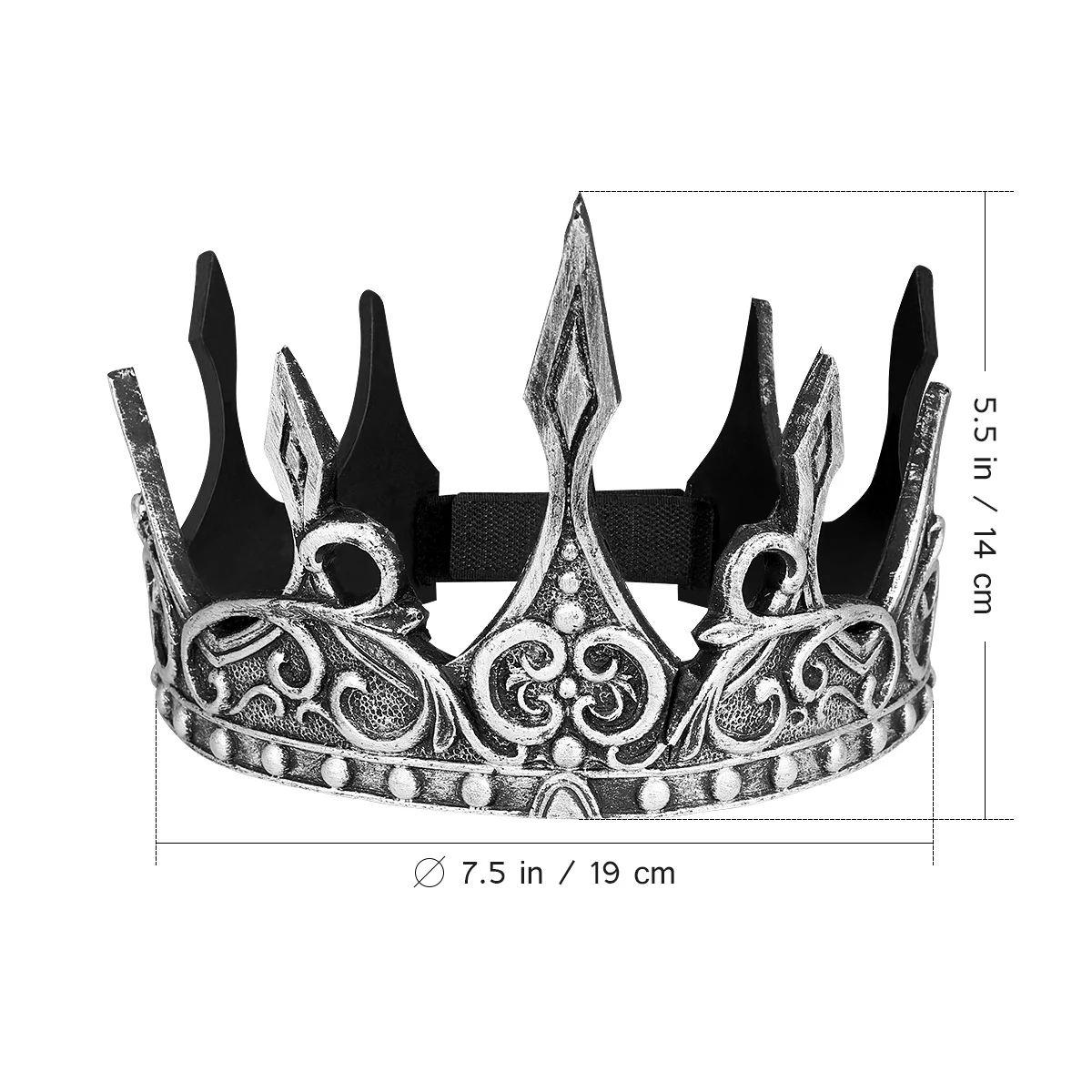 Decor Costumes for Men Crown King Party Decoration Royal Medieval Knight Cosplay Man