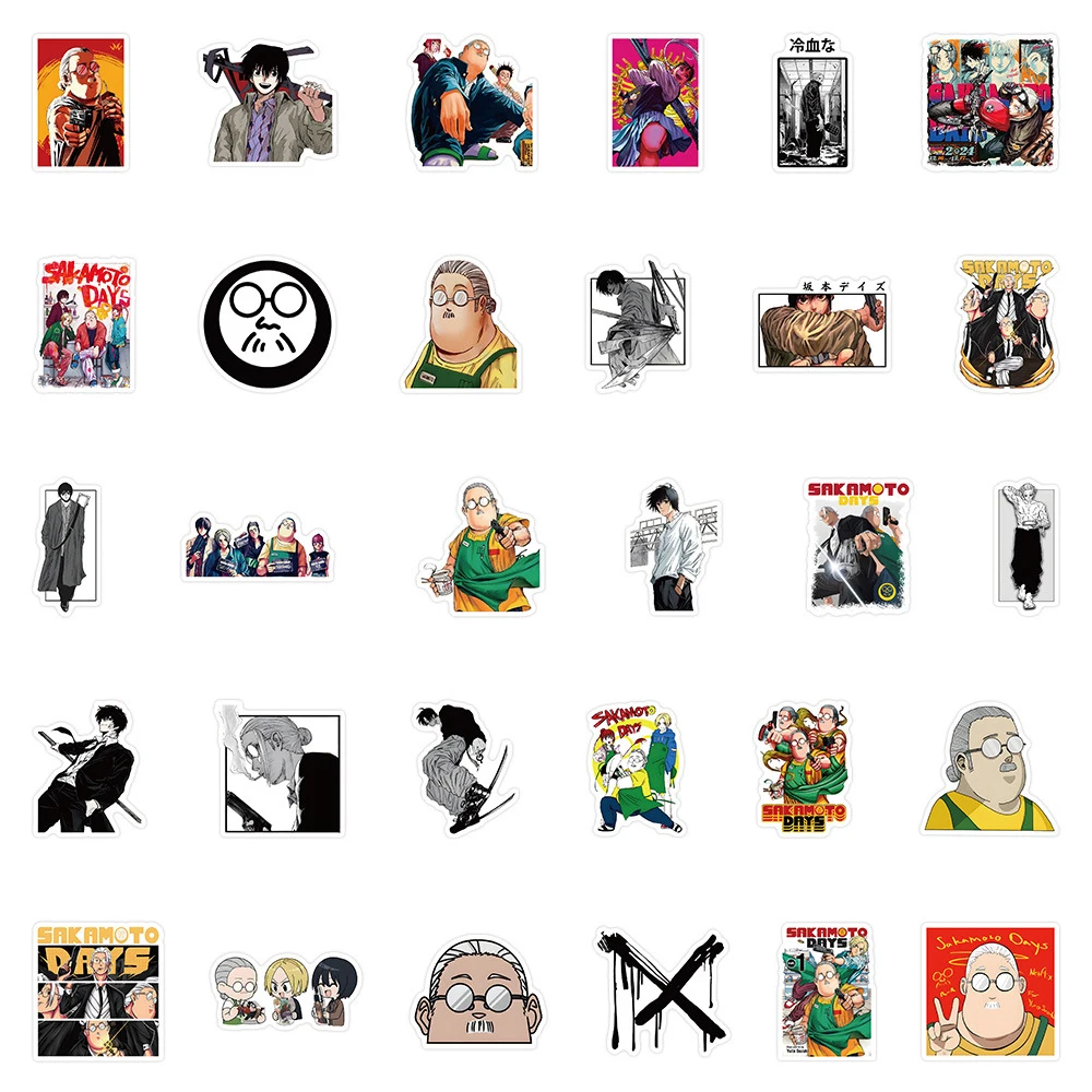 10/30/60pcs Anime Sakamoto Days Stickers Cool Shin Asakura Sticker for Stationery Notebook Phone Laptop Car Taro Sakamoto Decals