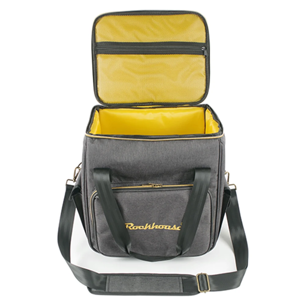 

Portable Record Shoulder Bag Multi-Pocket Vinyl Records Storage Handbag Wear Resist Thicken Padded CD Bag for Music Lovers Gift
