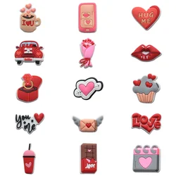 Valentine's Day Shoe Charms for Crocs Accessories Sandals Women Clogs Pins Men Badges Kids Jeans Girls Decorations Buckle Shoes