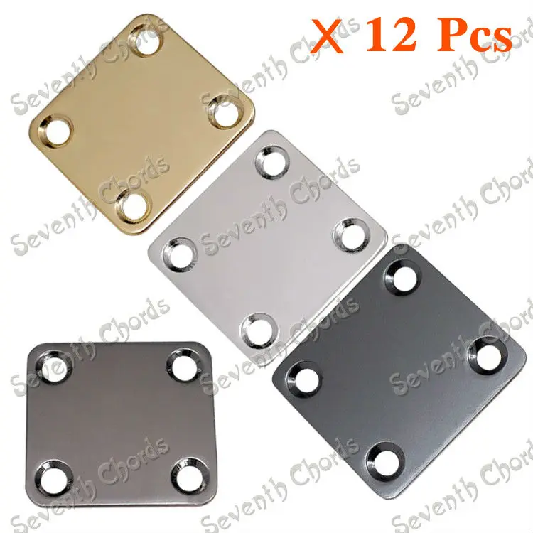 

12 Set 4 Colors Mini Style Small Neck plate Neck for Electric Guitar Bass