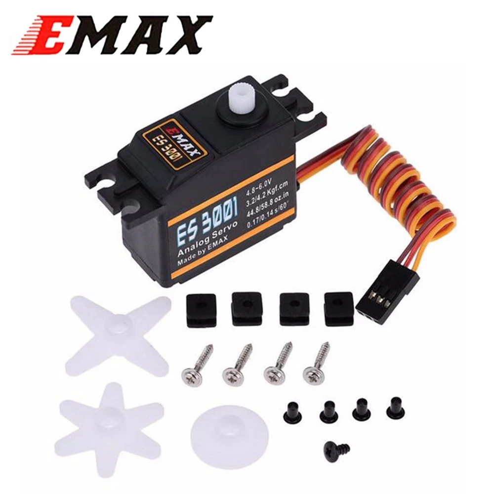 리모컨 자동차 RC 자동차 헬리콥터 보트 비행기용 Emax 서보 모터, ES3001 표준 43G 서보 모터, 10 개