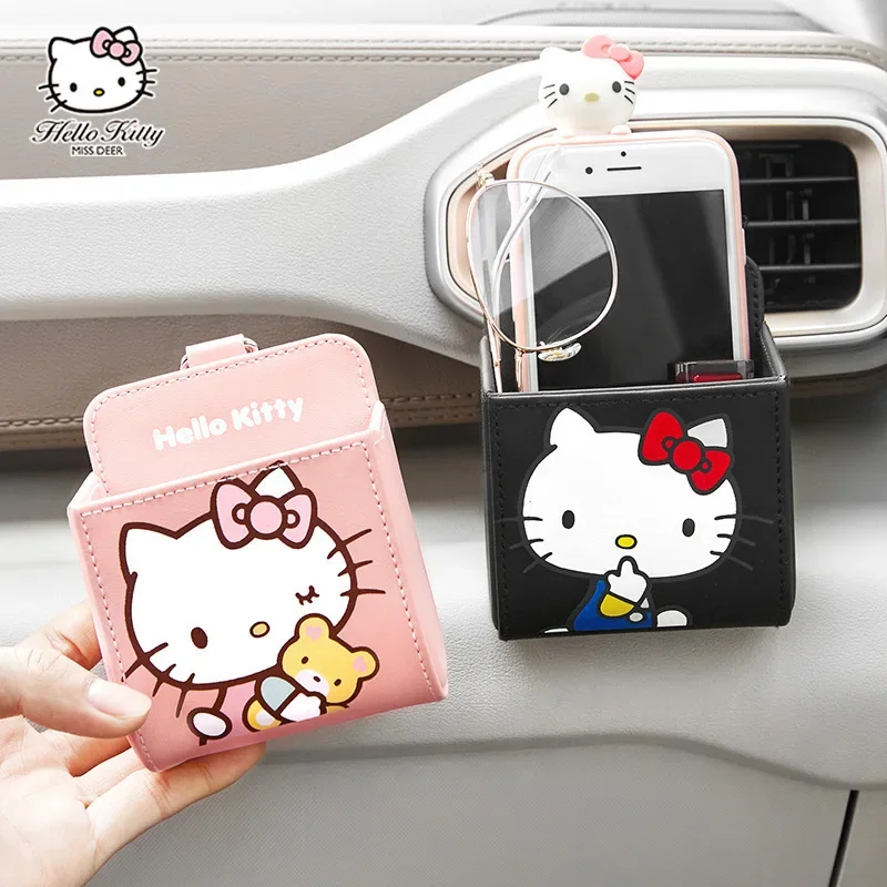 

Sweet Kawaii Sanrio Hello Kitty Ins Fashion Car Storage Bag Cute Cartoon Fashion Multi-functional Hanging Case Lovely Gifts Toys