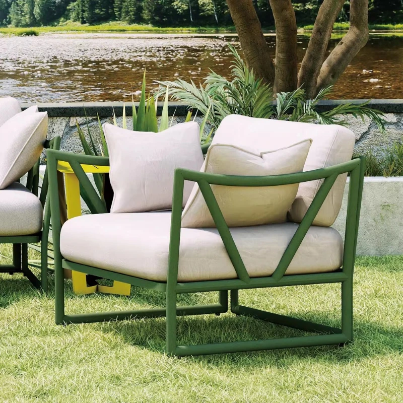 Outdoor aluminum furniture hotel courtyard backyard sofa set pool side sofa