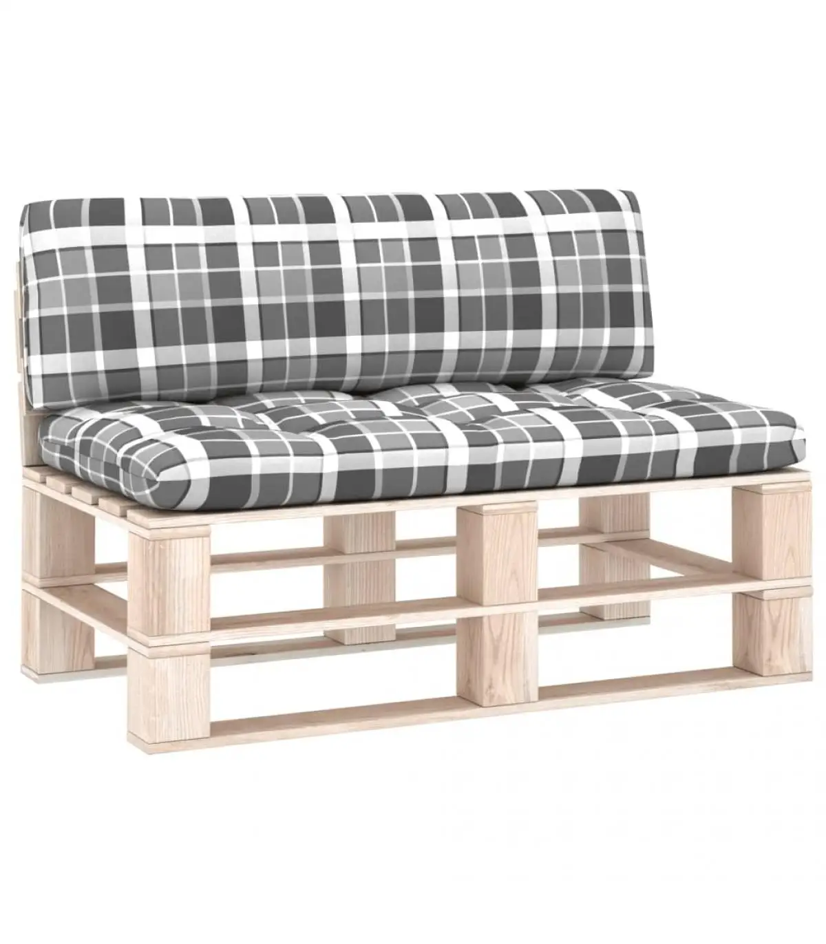 Cushions for chairs and sofas pallet sofa cushions 2 pieces gray plaid print