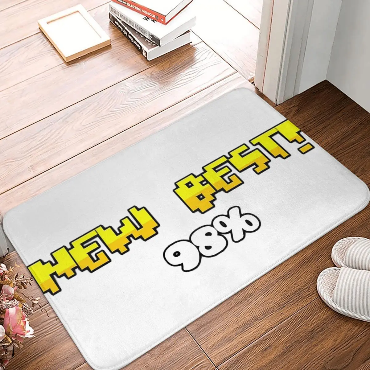 Geometry Dash Rage 98 Anti-slip Doormat Floor Mat Dust-proo Carpet Rug for Kitchen Entrance Home Balcony Footpad Mats