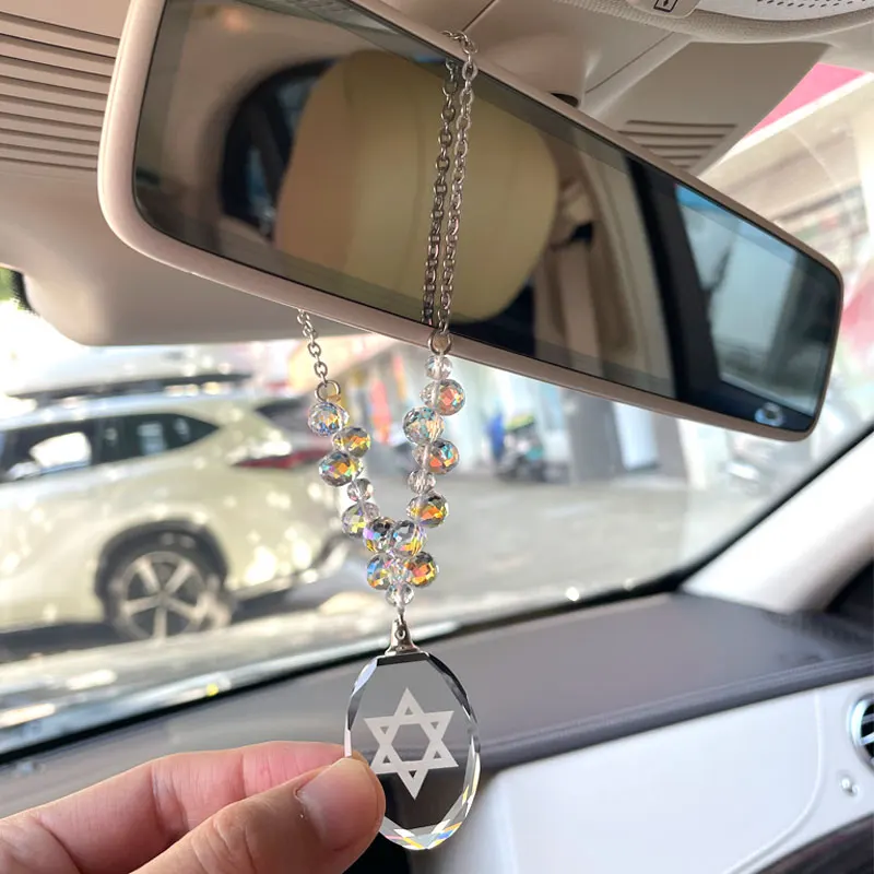 Hebrew Jewish Jewish Star of David crystal car hanging car pendant