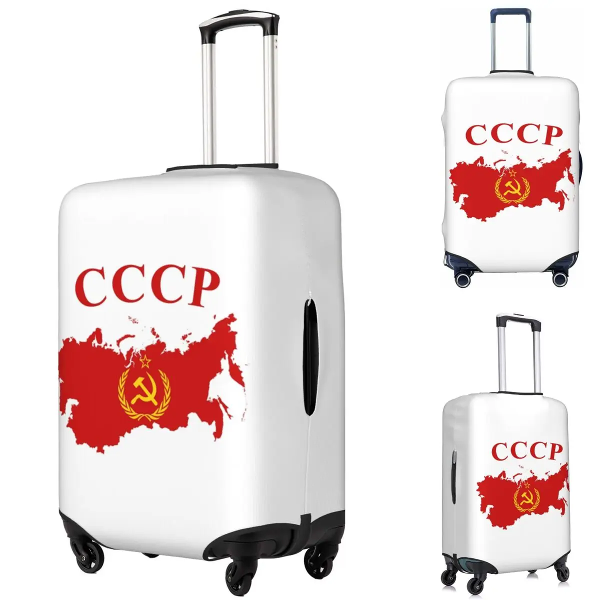 

CCCP Star-Soviet-Union USSR Suitcase Cover Protection Elastic Travel Luggage Protector Covers for 18-32 Inch