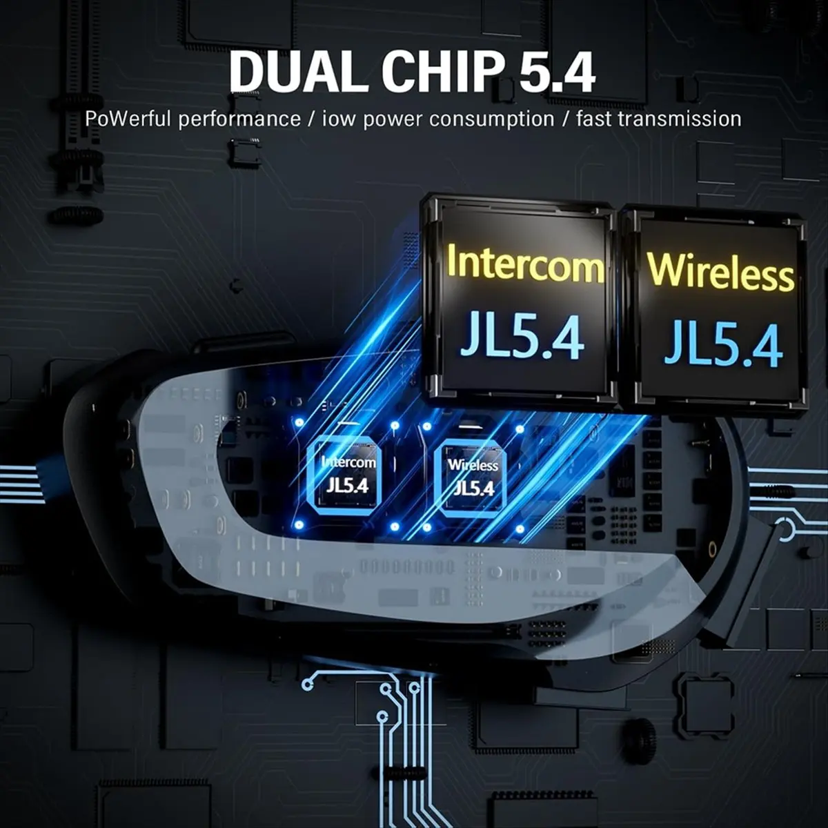 SWXF Capacete de motocicleta Bluetooth fone de ouvido 300M interfone com cancelamento de ruído alto-falantes para capacete microfone macio/duro IP65 à prova d'água