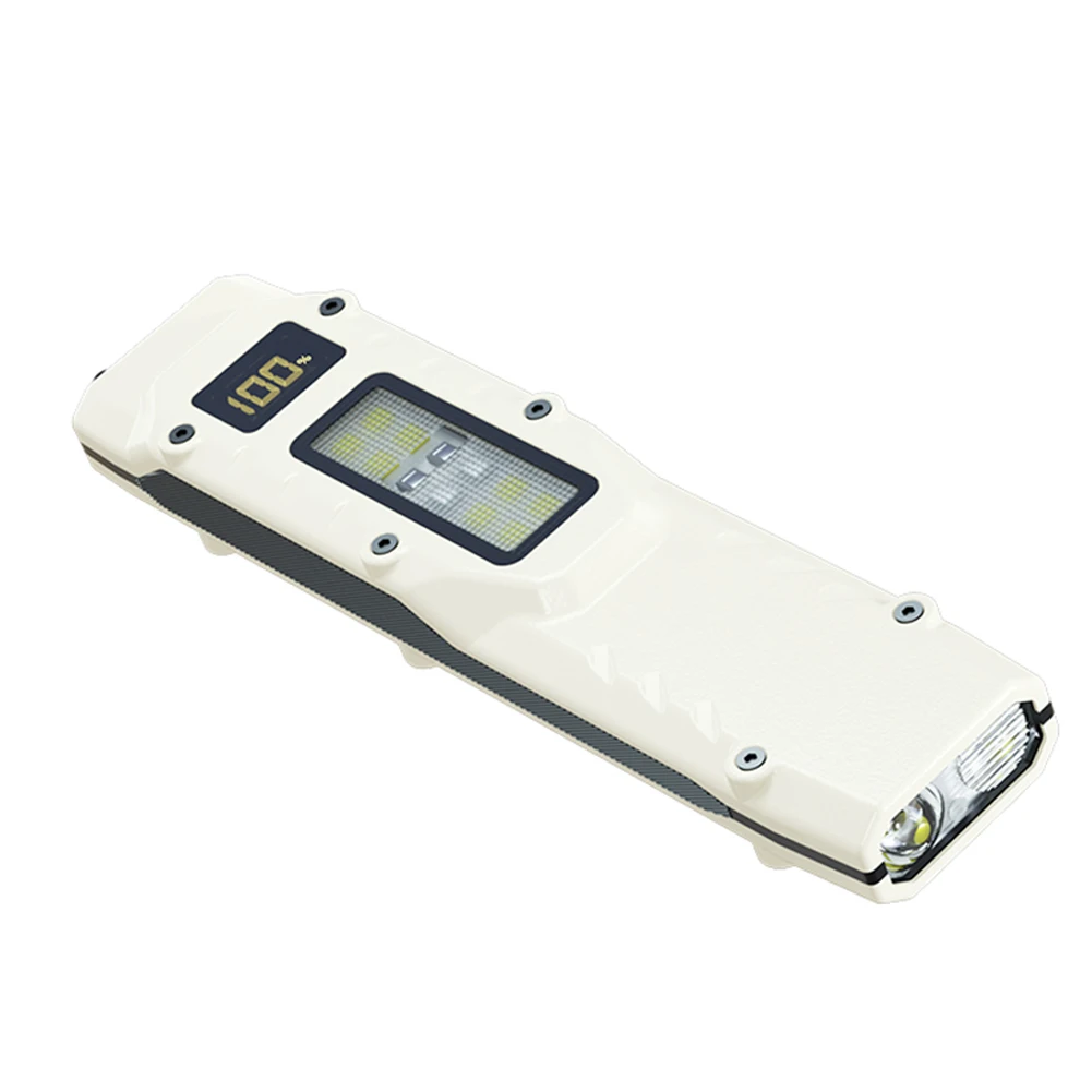 LED Ultra-thin Flashlight with Digital Display Ultra Slim Pocket Flashlight USB-C Rechargeable Flashlight for Outdoor Camping