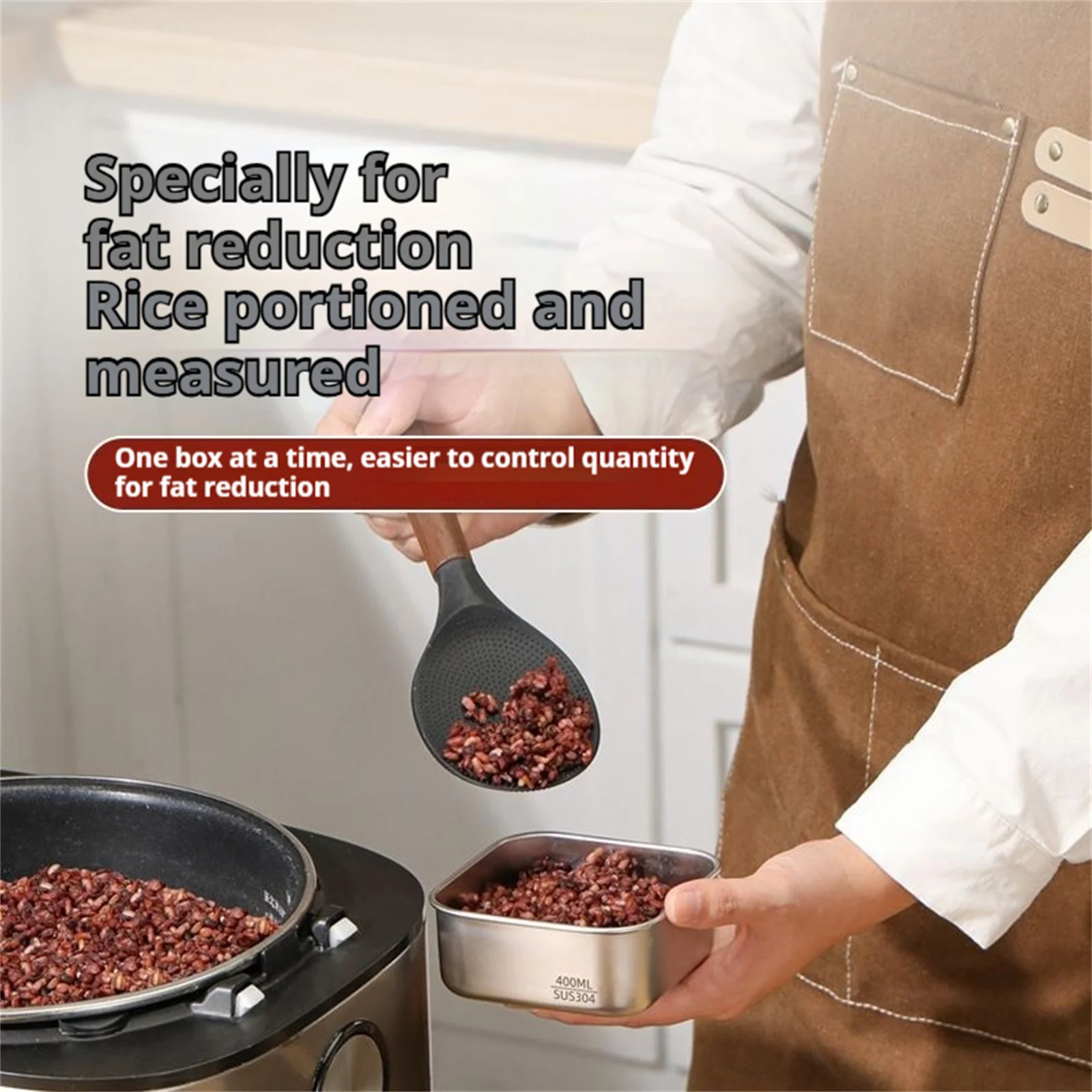 

400ml Stainless Steel Storage Box Microwave Heating Metal Bento Box Kitchen Seasoning Spices Compartment Sealed Box Storing Tool